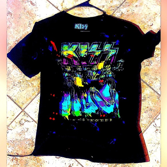 Klaus X Kiss Destroyed Other - Super rare permanent hang tag hence off white styled KISS DESTROYED T RARE NWOT